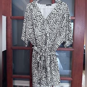 Animal print romper